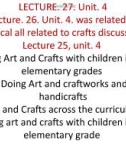 Lecture Art, craft and calligraphy - Lecture 27