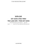 Đơn giá Xây dựng công trình tỉnh Lạng Sơn - Phần xây dựng