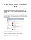 sử dụng phím tắt để duyệt fac news feed