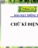 BẢO MẬT THÔNG TIN CHỮ KÍ ĐIỆN TỬ