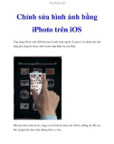 Cách chỉnh sửa hình ảnh bằng iPhoto trên iOS