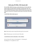 Khắc phục lỗi Office 2003 nhanh nhất