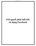 8 bí quyết phải biết khi sử dụng fac