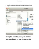 Chuyển đổi Mac font thành Windows font