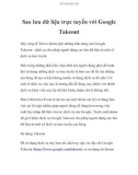 Sao lưu dữ liệu trực tuyến với Google Takeout