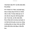 Chèn flash video FLV vào file trình chiếu PowerPoint