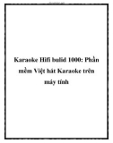 Karaoke Hifi bulid 1000: Phần mềm Việt hát Karaoke trên máy tính