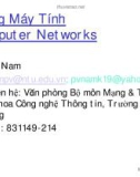 Bài giảng Mạng máy tính: Chương 1 - Phạm Văn Nam