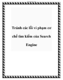 Tránh các lỗi vi phạm cơ chế tìm kiếm của Search Engine