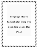 Seo google Plus và backlink chất lượng trên Cộng đồng Google Plus PR=3