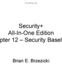 Chapter 12 – Security Baselines