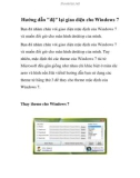 Hướng dẫn độ lại giao diện cho Windows 7