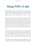 Mang WiFi về nhà