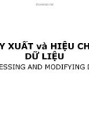 Bài giảng Hệ quản trị Cơ sở dữ liệu - Bài 5: Truy xuất và hiệu chỉnh dữ liệu