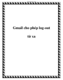 Gmail cho phép log-out từ xa