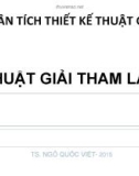 Bài giảng Phân tích và thiết kế thuật giải: Bài 5 - TS. Ngô Quốc Việt