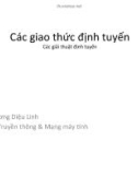 Bài giảng Các giao thức định tuyến: Các giải thuật định tuyến