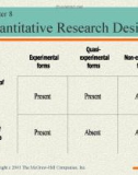 Lecture Communication research - Chapter 8: Quantitative research designs