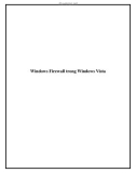 Phần mềm Windows Firewall trong Windows Vista