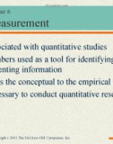 Lecture Communication research - Chapter 6: Measurement