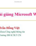 Bài giảng Microsoft Word