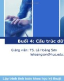 Bài giảng Lập trình tính toán khoa học kỹ thuật: Buổi 4 - TS. Lê Hoàng Sơn