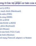 Chương II: Các bộ phận cơ bản của máy tính