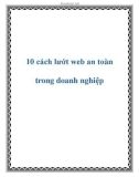 10 cách lướt web an toàn trong doanh nghiệp