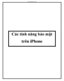 Các tính năng bảo mật trên iPhone