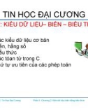 Bài giảng Tin học đại cương - Chương 2: Kiểu dữ liệu - Biến - Biểu thức