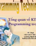 Bài giảng Programming technique: Chương 1 - Lương Mạnh Bá