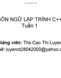 Lập trình C++ tuần 1