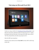 Tính năng của Microsoft Excel 2013