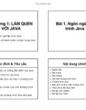 Bài giảng Object-Oriented programming: Chương 1 (Bài 1) - Văn Thị Thiên Trang