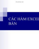 CÁC HÀM EXCEL CƠ BẢN