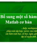 Bài giảng Matlab: Chương 8