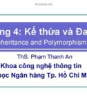 Bài giảng Chương 4: Kế thừa và đa hình - ThS. Phạm Thanh An