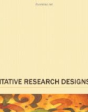 Lecture Communication research: Asking questions, finding answers (4/e) - Chapter 7: Quantitative research designs