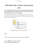 Thêm Delete Folder Contents vào menu chuột phải