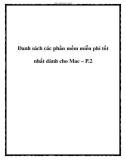 Danh sách các phần mềm miễn phí tốt nhất dành cho Mac – P.2