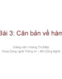 Bài giảng Lập trình nâng cao: Bài 3 - Hoàng Thị Điệp