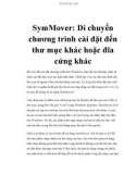 SymMover: Di chuyển chương trình cài đặt đến thư mục khác hoặc đĩa cứng khác