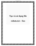 Tạo và sử dụng file robots.txt – Seo