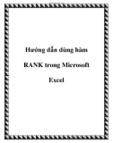 Hướng dẫn dùng hàm RANK trong Microsoft Excel