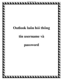 Outlook luôn hỏi thông tin username và password