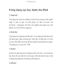 8 ứng dụng cực hay dành cho iPad