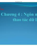 Bài giảng CSDL: Chương 4 - Ngôn ngữ thao tác dữ liệu