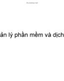 Bài giảng Quản lý phần mềm và dịch vụ