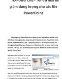 NXPowerLite - Tối ưu hóa để giảm dung lượng cho các file PowerPoint