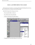 LẬP TRÌNH TRỰC QUAN - PHẦN II VISUAL BASIC - BÀI 10